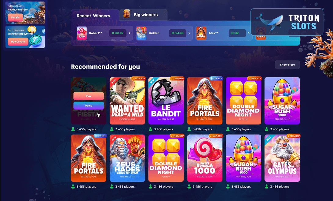 Triton Slots Bónusz Ajánlatok
